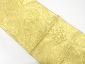 アンティーク　変わり七宝繋ぎに華紋織り出し袋帯（着用可）